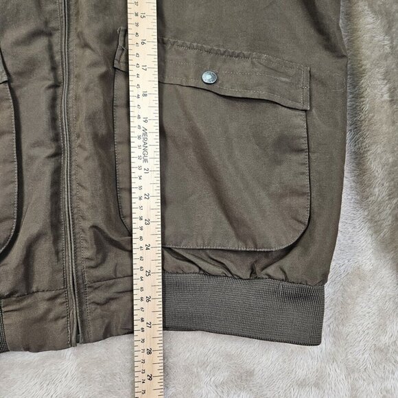 Levi's Military Field Jacket Coat Mens Sz L Green Khaki Cargo Pocket Long Sleeve - Picture 4 of 10
